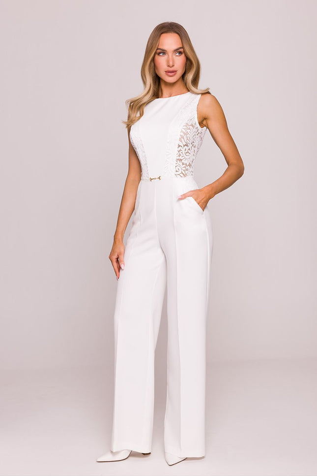 Vallis Lace Bridal Jumpsuit by Moe | Presidora
