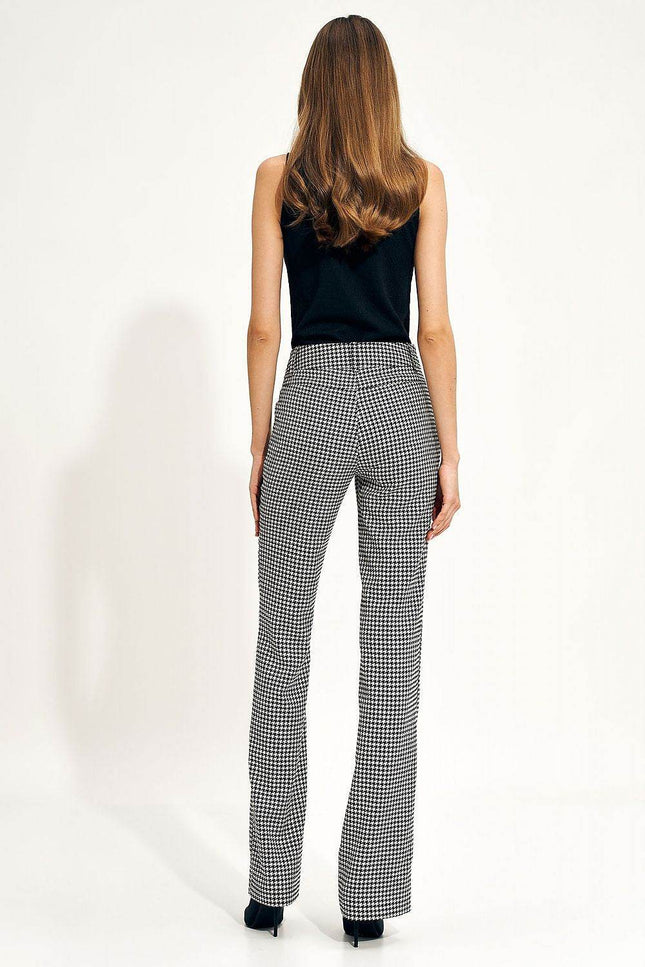 Slim Houndstooth Trousers