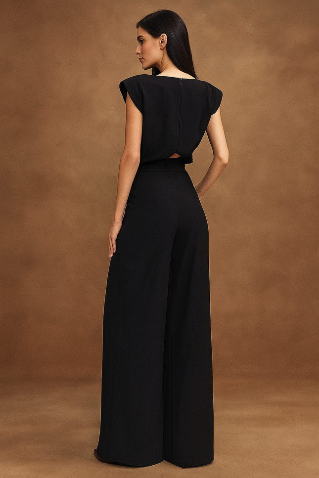 Marenté Pleated Palazzo Jumpsuit