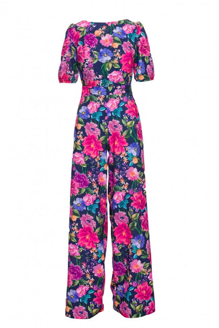 Norell Cutout Floral Jumpsuit — Elegant Wide-Leg Jumpsuit for Events