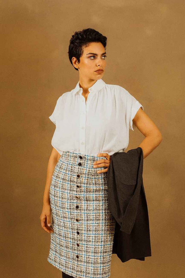 plaid skirt