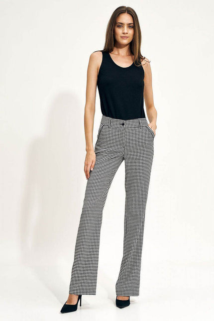 Slim Houndstooth Trousers
