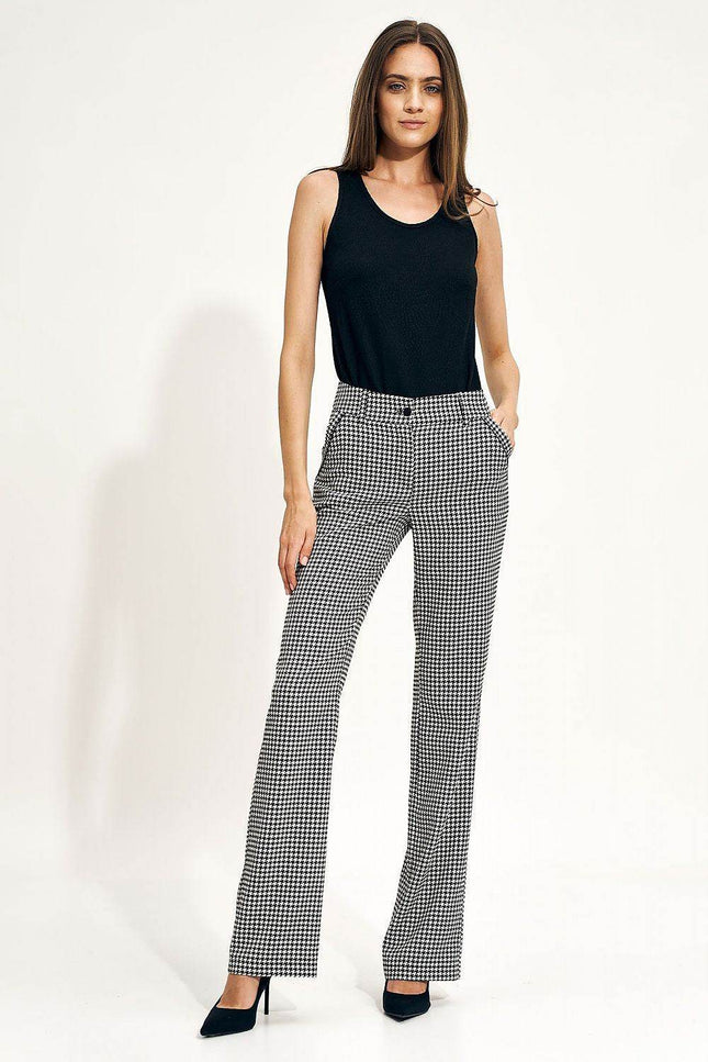 Slim Houndstooth Trousers