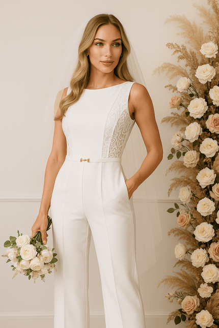 Vallis Lace Bridal Jumpsuit
