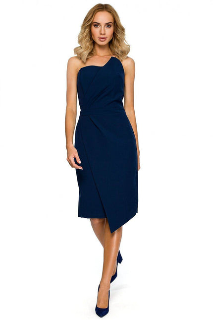 Elegant navy blue Moe cocktail dress 