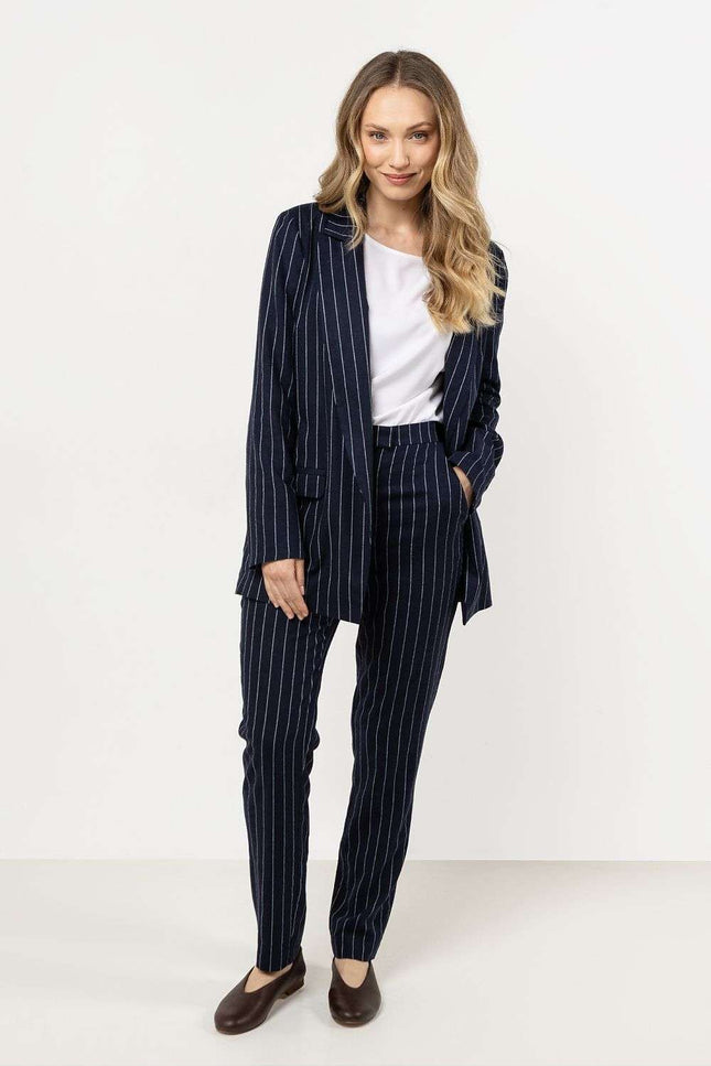 Riviera Striped Cigarette Trousers by Awama | Presidora