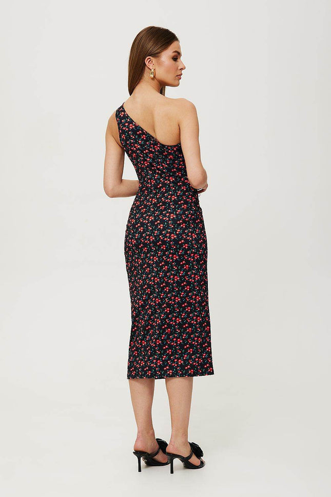 Flirty Floral One-Shoulder Dress - Zeletto