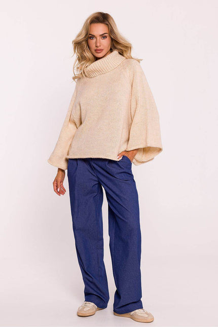 Oversized Turtleneck Sweater - Zeletto