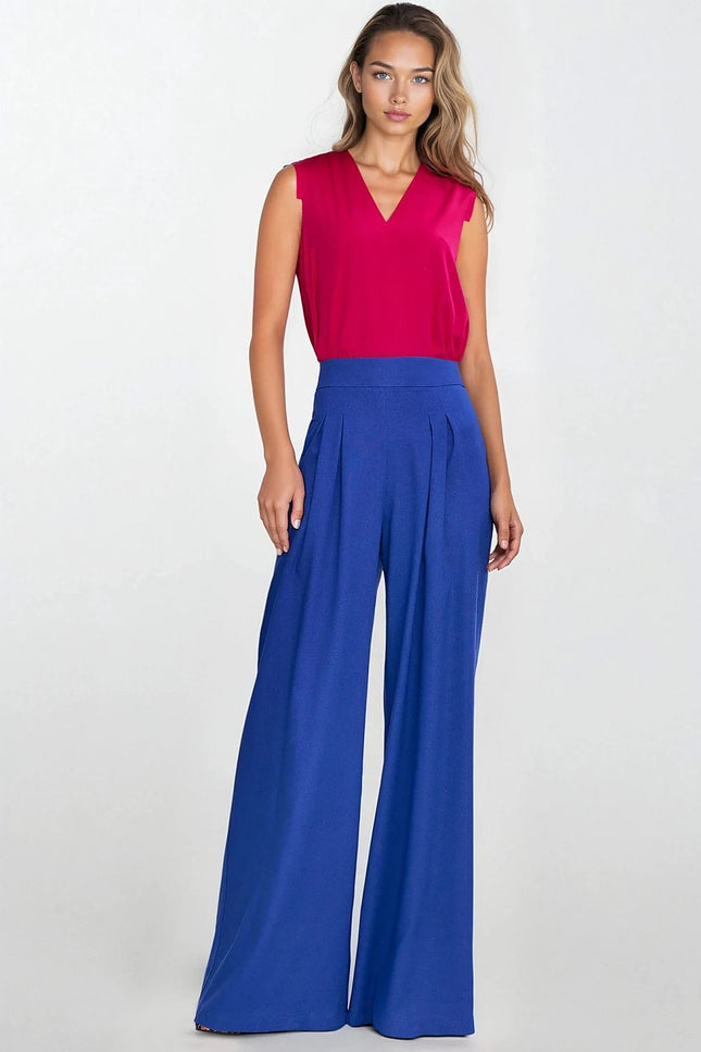 Elvane Pleated Wide-Leg Trousers by Nife | Presidora