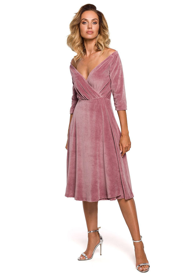 The Double Take Velour Dress by Moe | Presidora