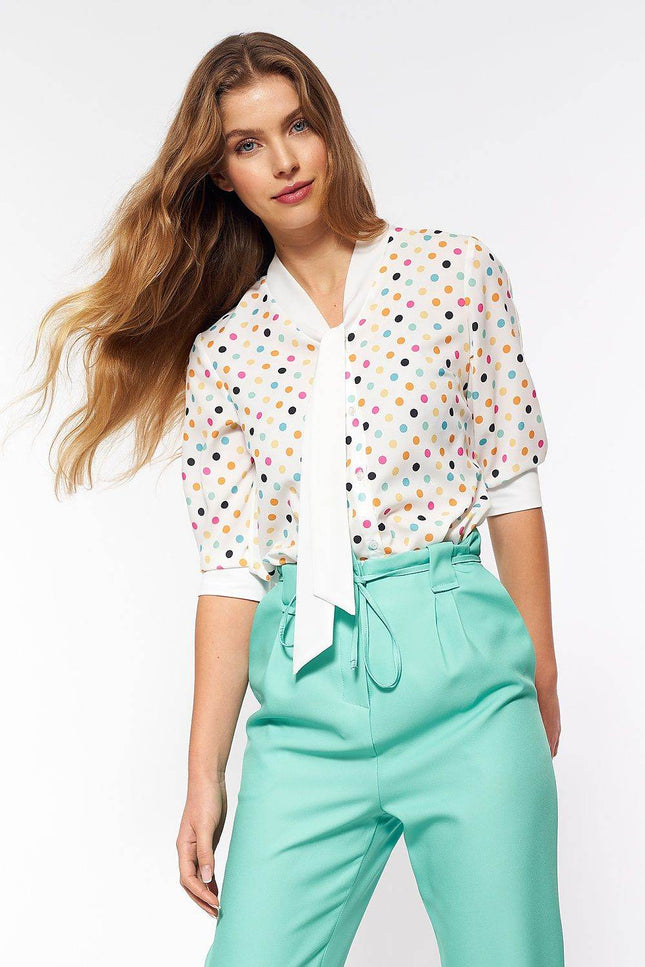 Smart Casual polka dot regular shirts top in 