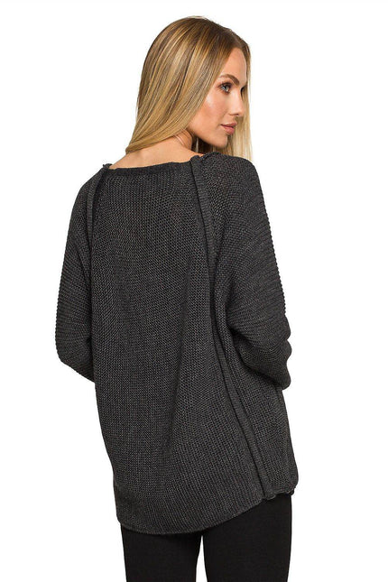 Elegant Button-accented Knit Sweater - Zeletto