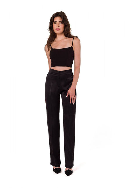 Elegant Satin Trousers - Zeletto