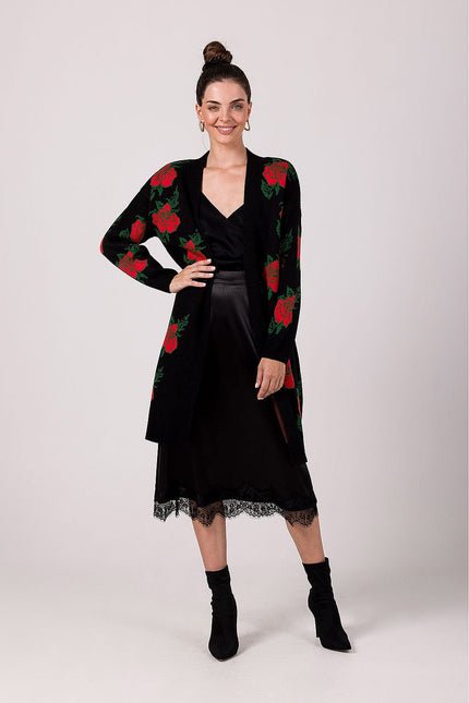 Mirayne Rose Knit Longline Cardigan by BE Knit | Presidora
