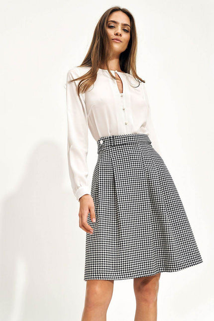 Zari Houndstooth Skirt by Nife | Presidora