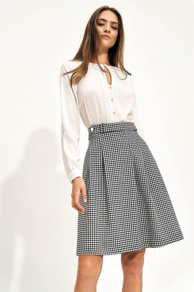 Zari Houndstooth Skirt by Nife | Presidora