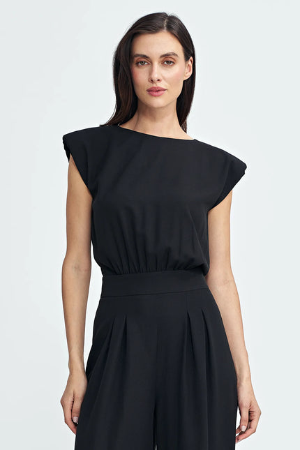 Marenté Pleated Palazzo Jumpsuit