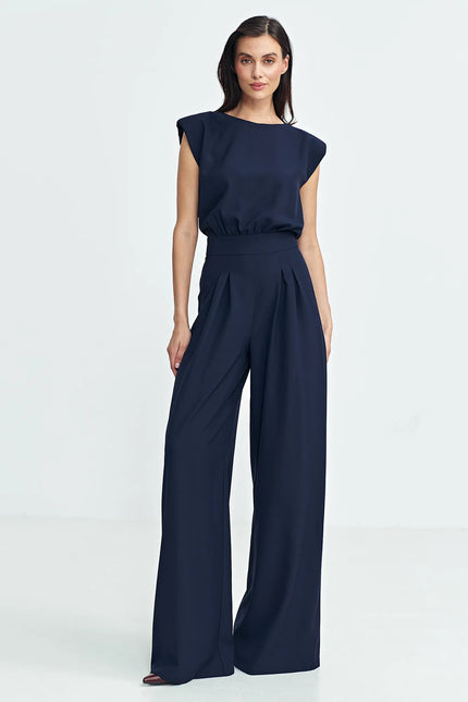 Marenté Pleated Palazzo Jumpsuit