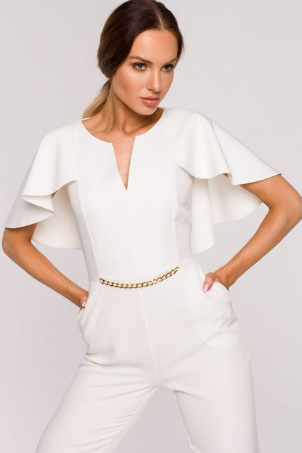 Solayne Gilded Cape Jumpsuit