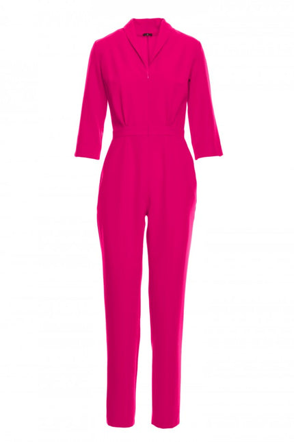 Cirelle Shawl-Collar Slim-Leg Jumpsuit