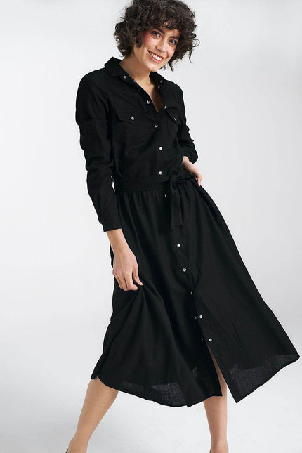 Maddy Midi Shirt Dress by Nife | Presidora